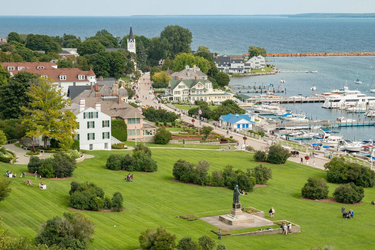 Mackinac Island viewed from Fort Mackinac