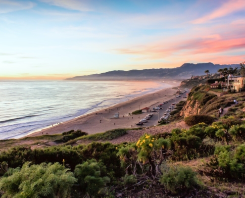 Sunset Over Santa Monica Bay Malibu