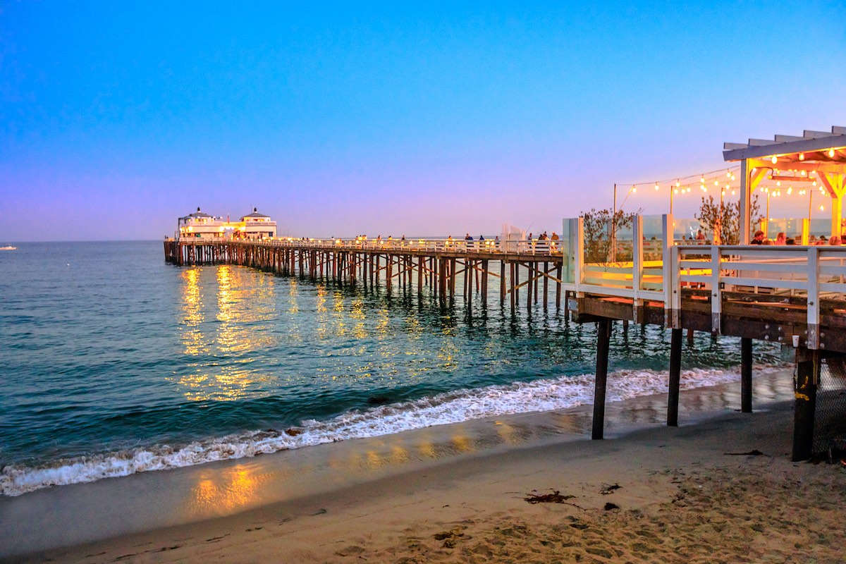 Malibu Pier night