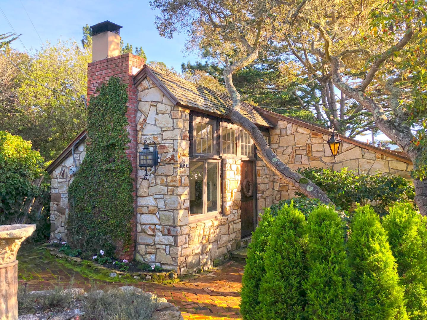 Quintessential Carmel Stone Cottage Airbnb