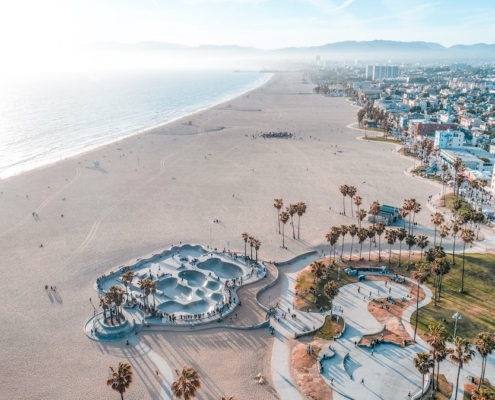 Venice Beach Aerial Los Angeles