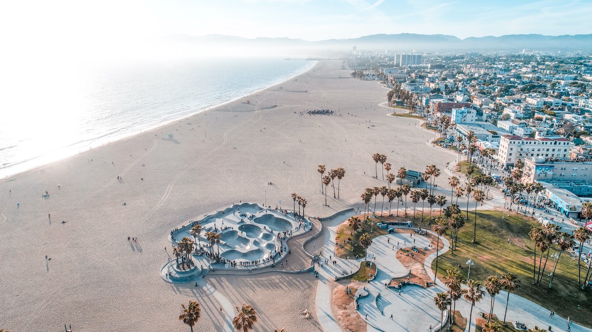 Venice Beach Aerial Los Angeles