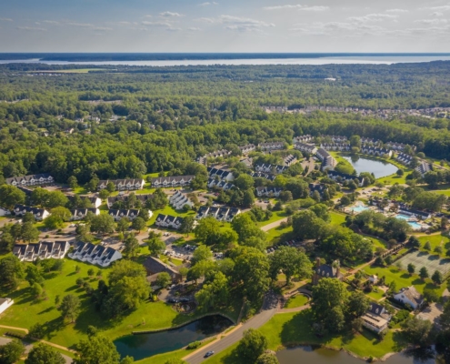 Aerial of Williamsburg Virginia