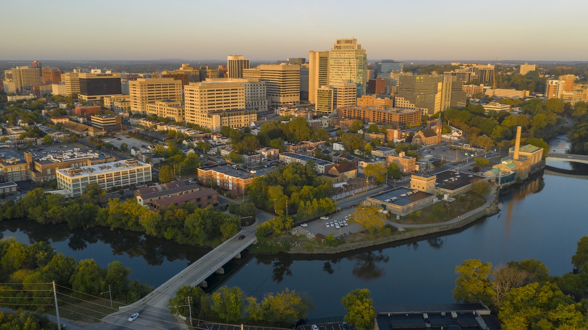 The Delaware River Flows Smoothly By Wilmington at Dawn