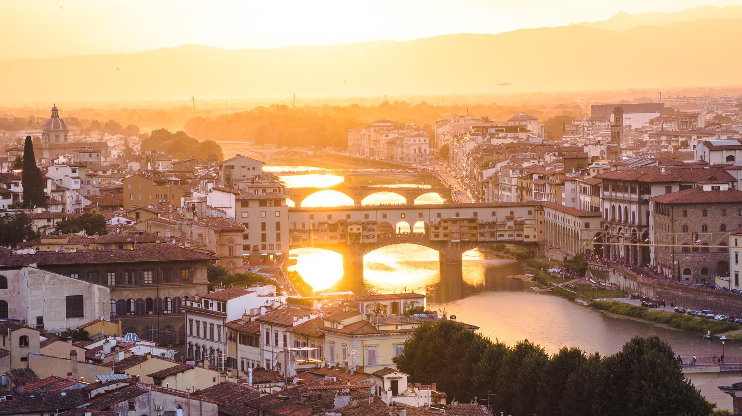 sunset in florence piazzale michelangelo