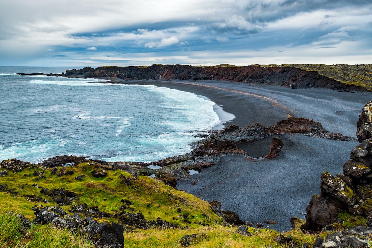 Djupalonssandur black beach Iceland