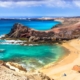 Unique volcanic island Lanzarote - beautiful beach Papagayo, Canary islands