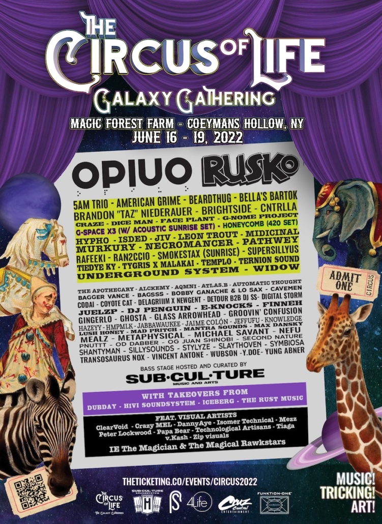 Circus of Life Festival New York 2022 Line Up
