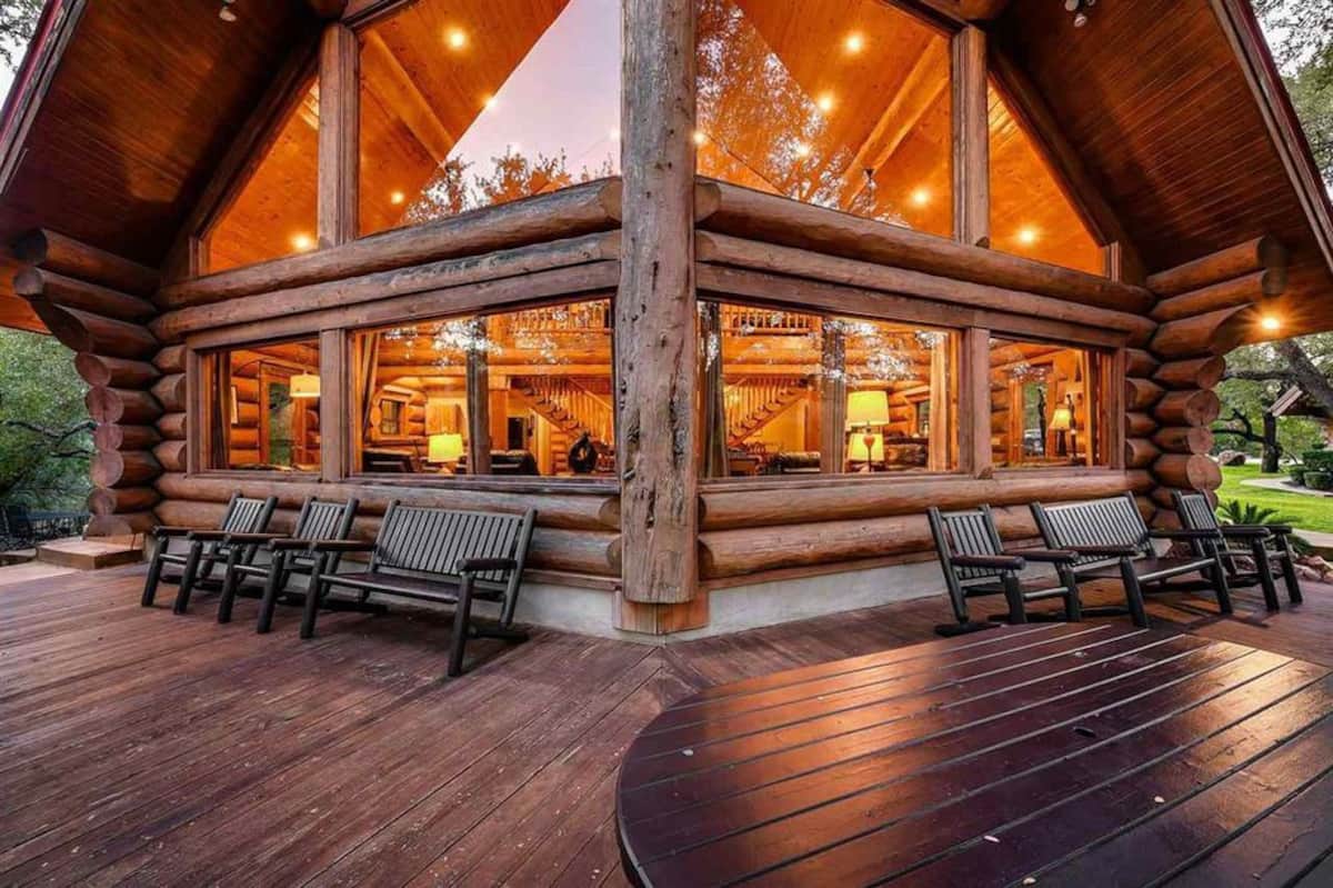 beautiful luxury log cabins texas with private poolv
