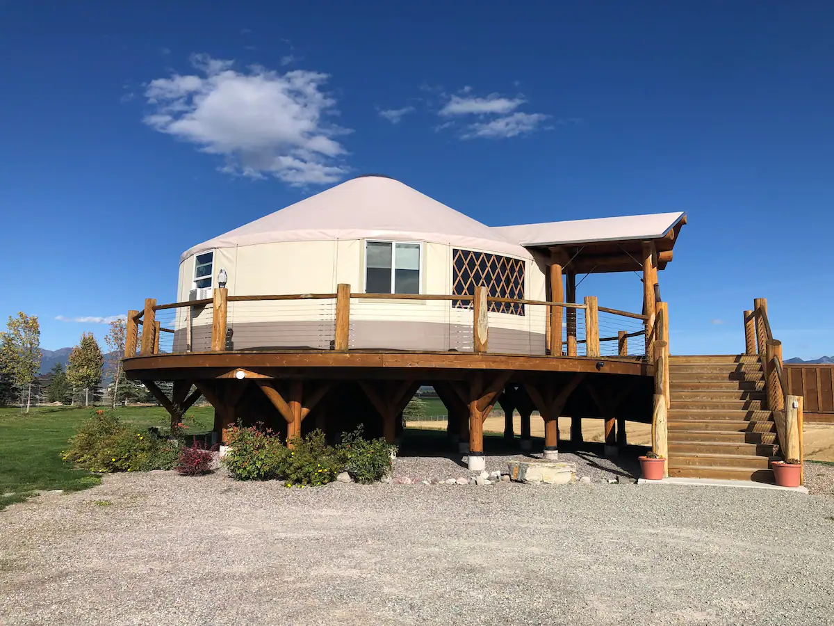 montana glamping yurt