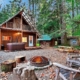 Secluded Cabins in Washington State close to mount rainier hiking skiing with hot tub and fire pit