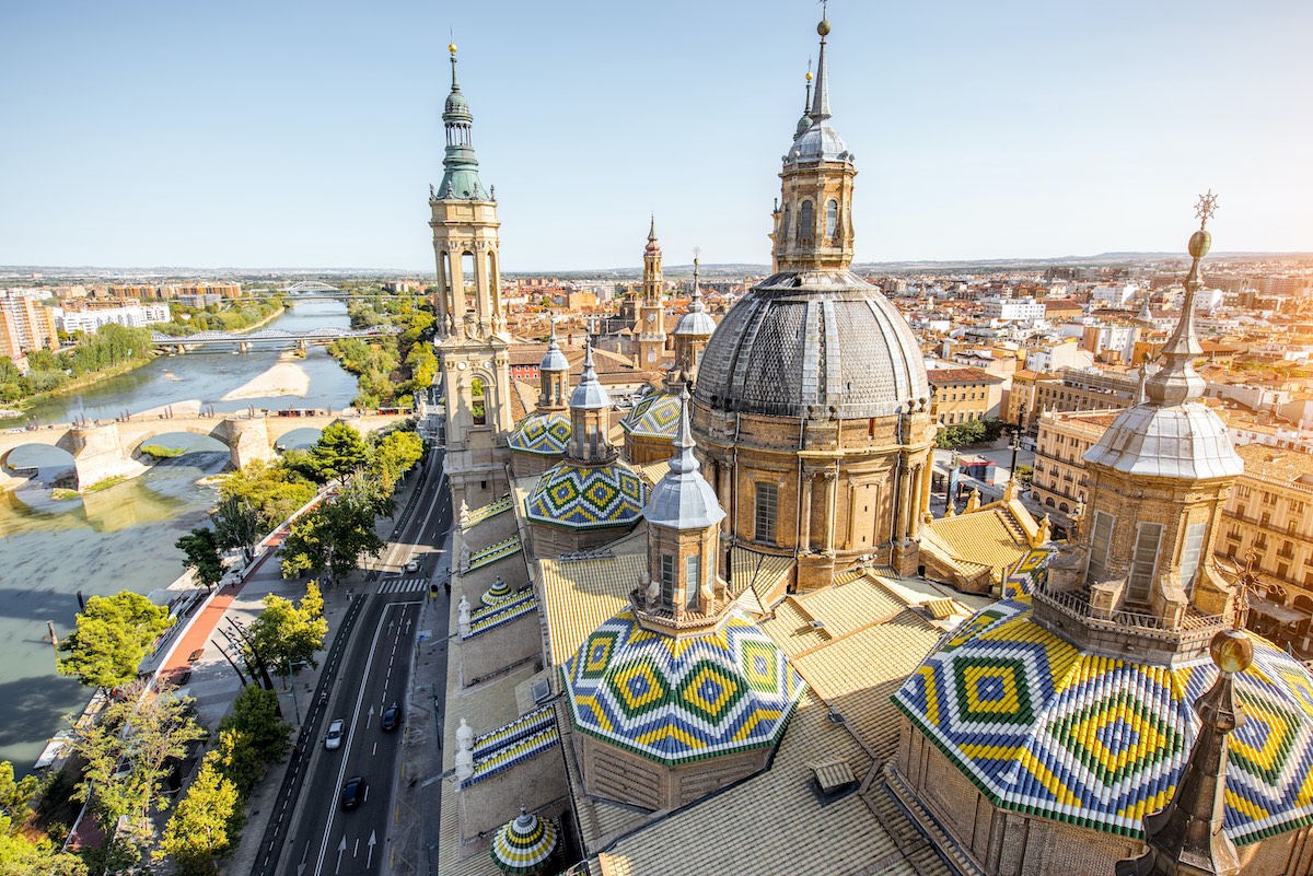 Zaragoza city in Spain