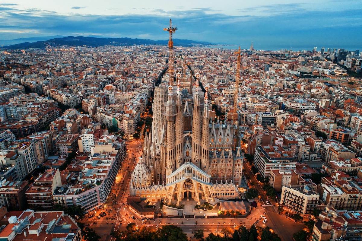 Sagrada Familia aerial view