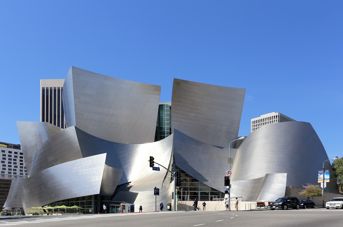 Los Angeles, California, USA - March 17, 2014: The Walt Disney Concert Hall located in Los Angeles, California on March 17, 2014. The concert hall is part of the Los Angeles Music Center.