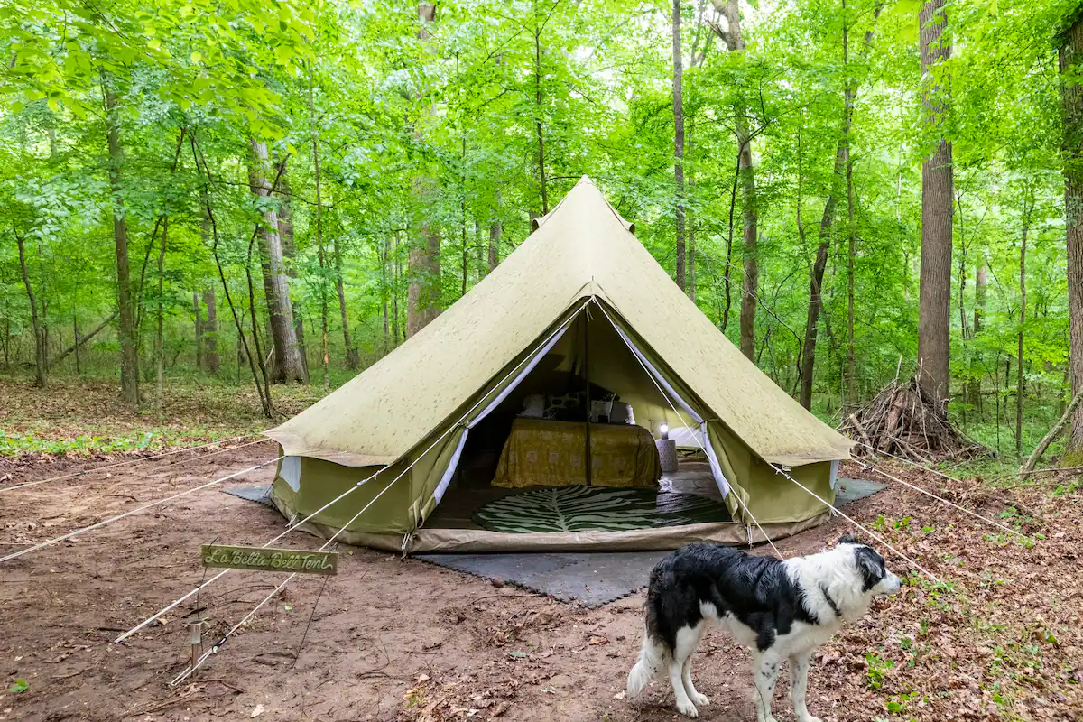 La Bella Bell Glamping Tent at Tiny-Living Farm & Homestead