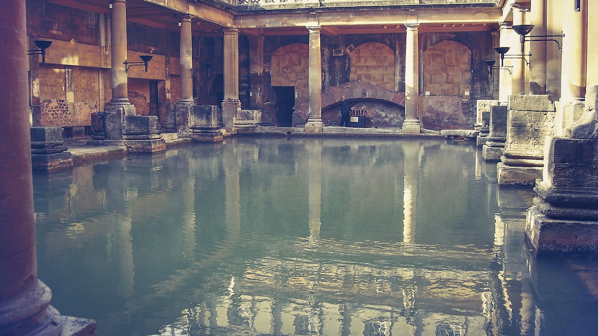 The Roman Baths - Famous Landmark in UK