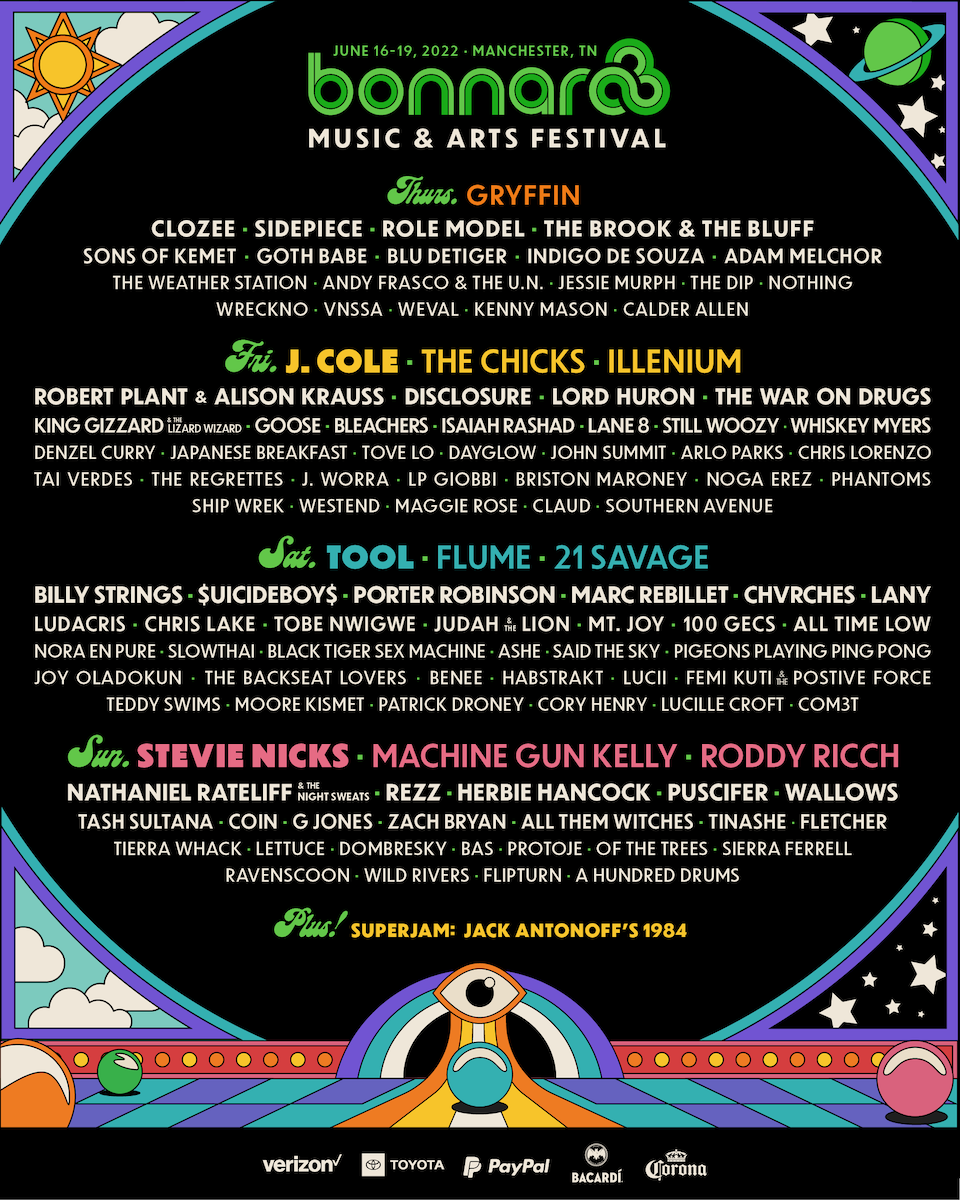 Bonnaroo Music and Arts Festival 2022 Line Up