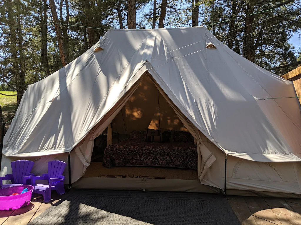 Sibley Glamping Tent At Evans Cliff South Dakota