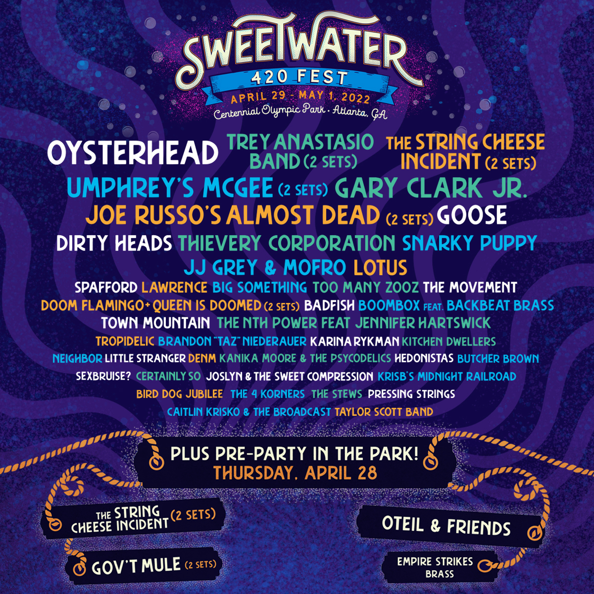 Sweetwater 420 Fest Georgia 2022 Line Up