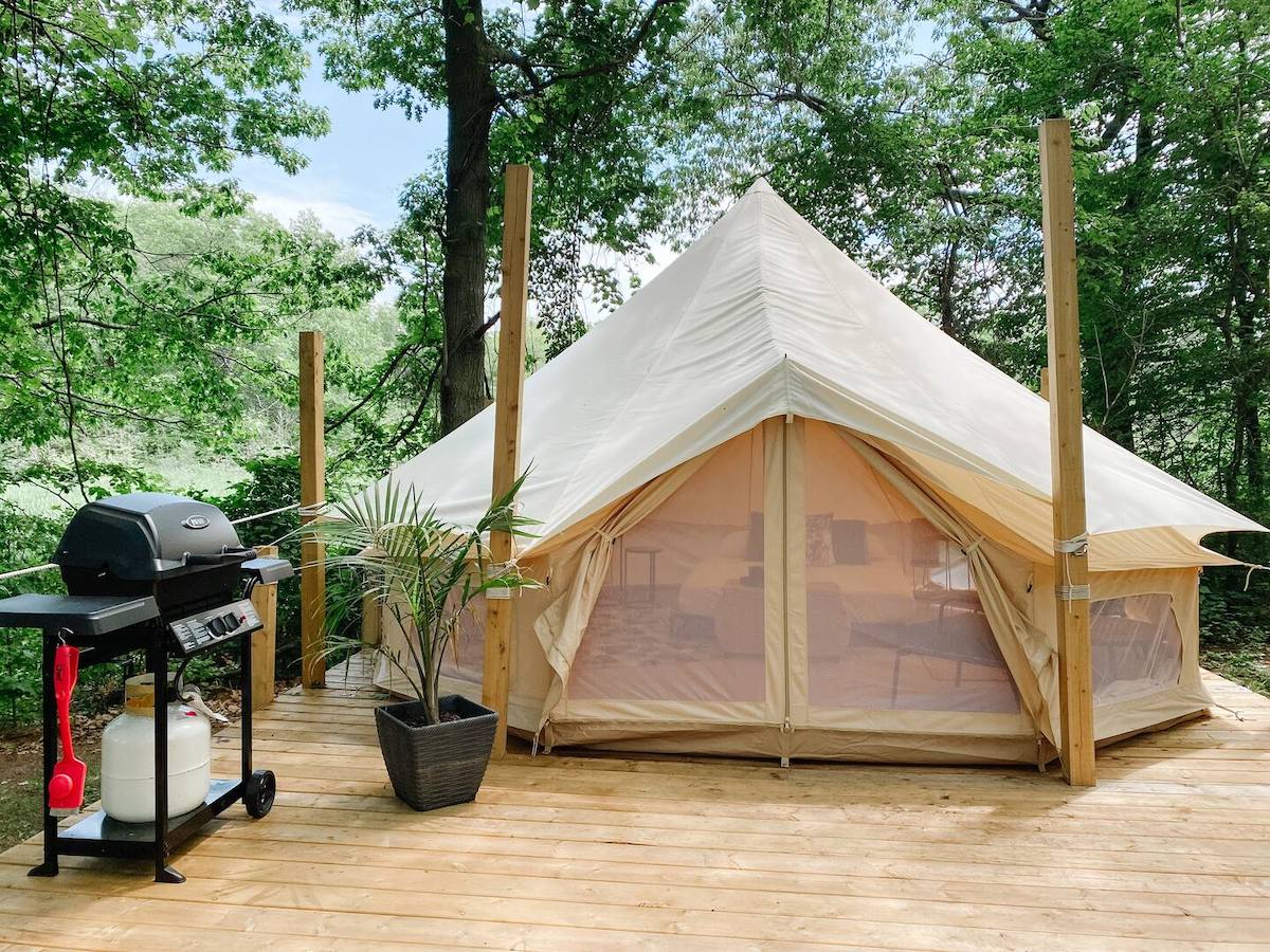 Willow Boho Bell Tent at Lakecroft - Ontario Canada Glamping