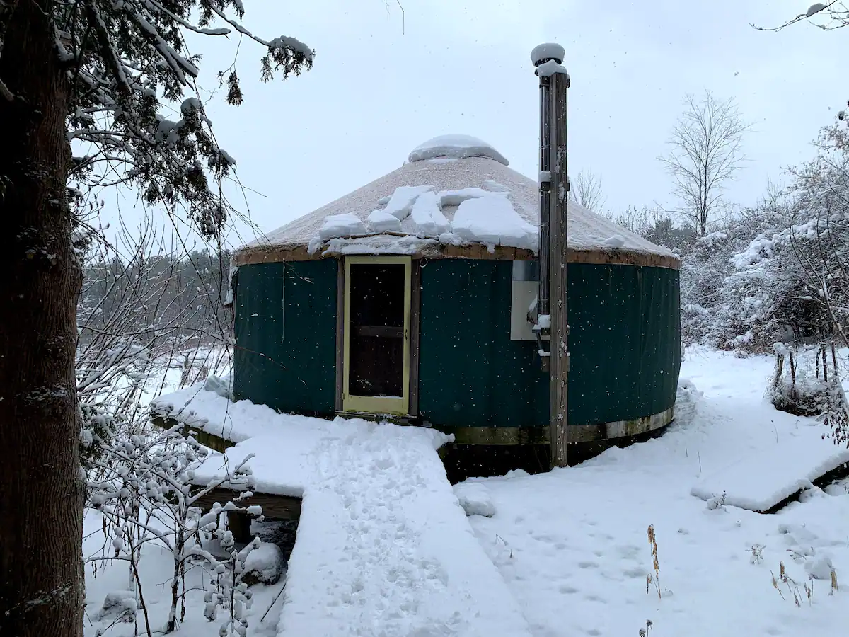 Cozy Mountain Vermont Yurt on Organic Farm