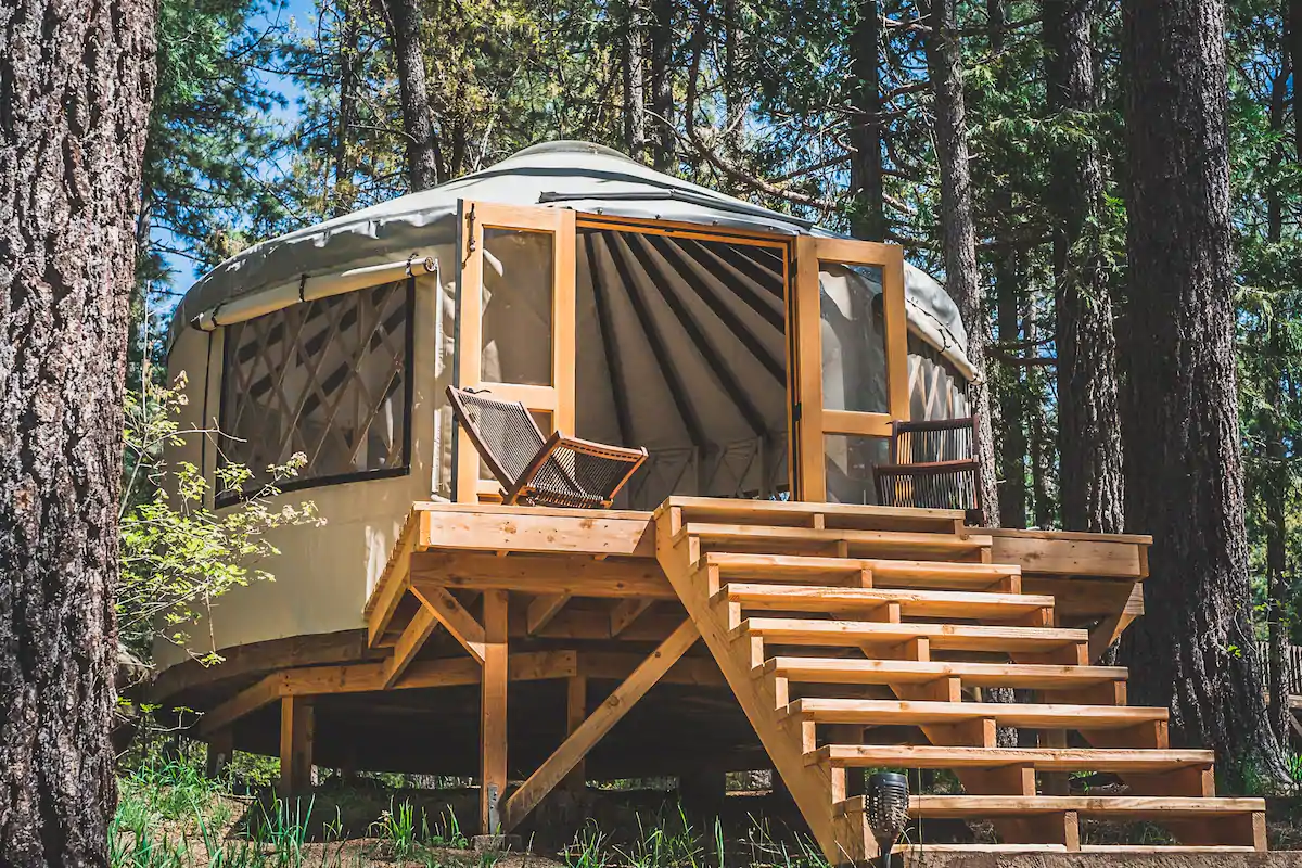 Creekside Eco-Luxe Be Well Yurt Glamping Southern California