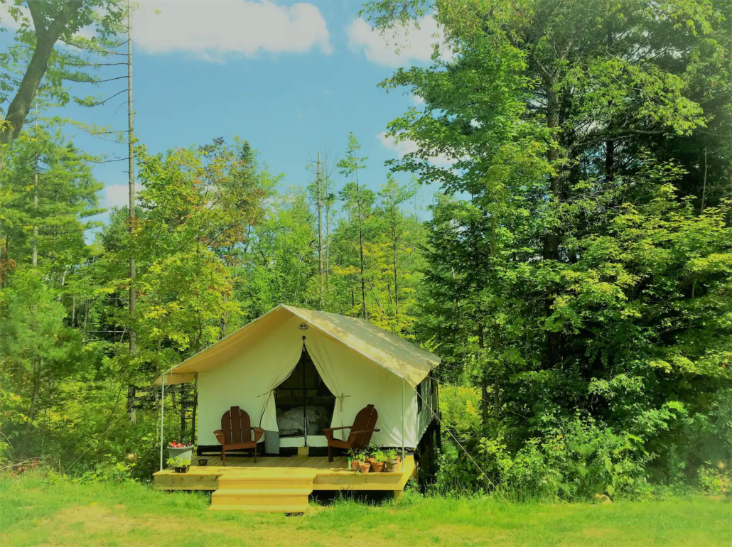 Glamp Suzanne on Adirondack Farm