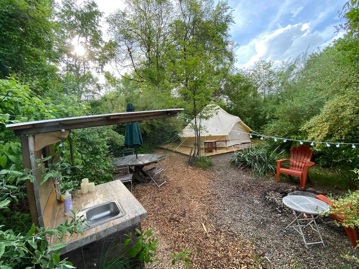 Nature and the Comfort at the Outpost Glamping Tent