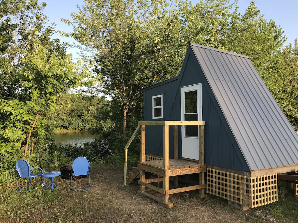 Off-Grid A-Frame Cottage Glamping Cabin