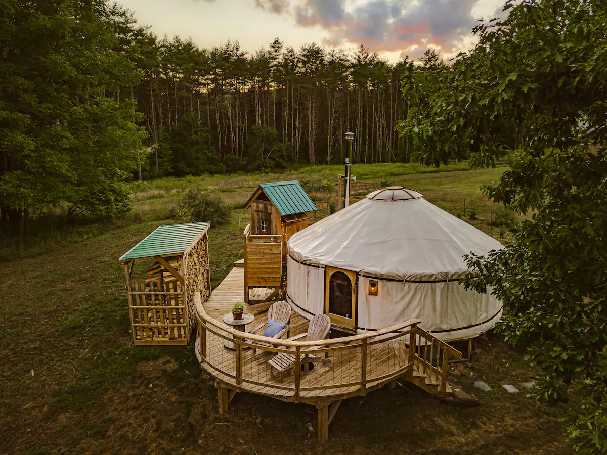Vermont Retreat Glamping Yurt, a Four-Season Escape