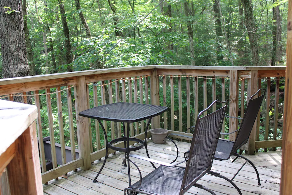 Glamping balcony