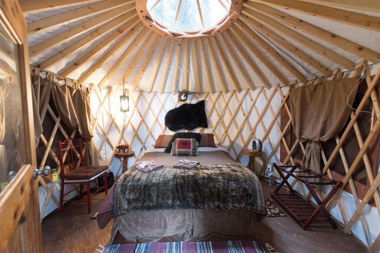 Bedroom inside the yurt