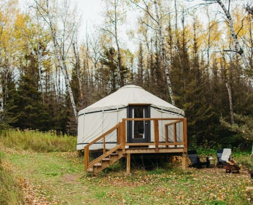 Glamping in Minnesota Yurt