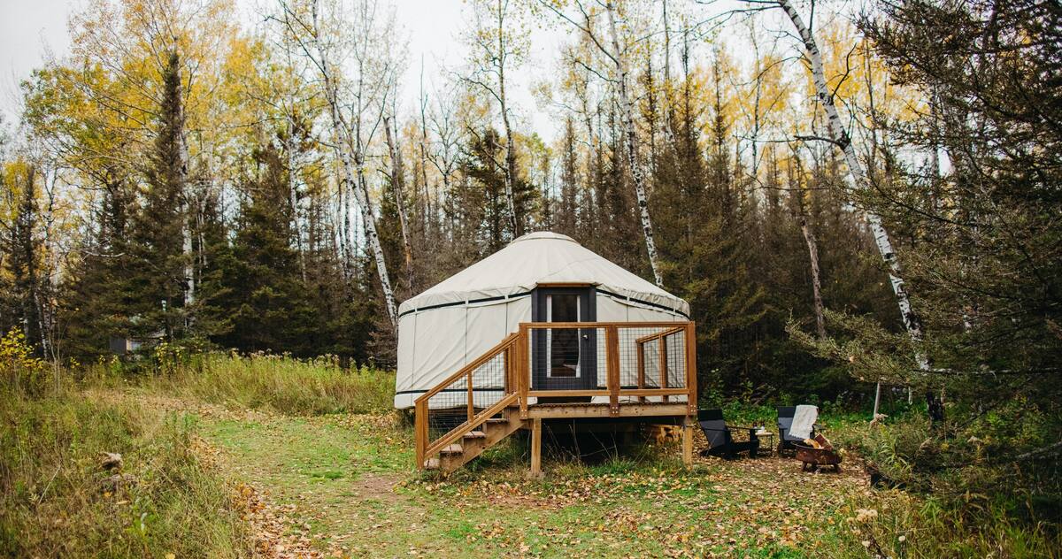 Glamping in Minnesota Yurt