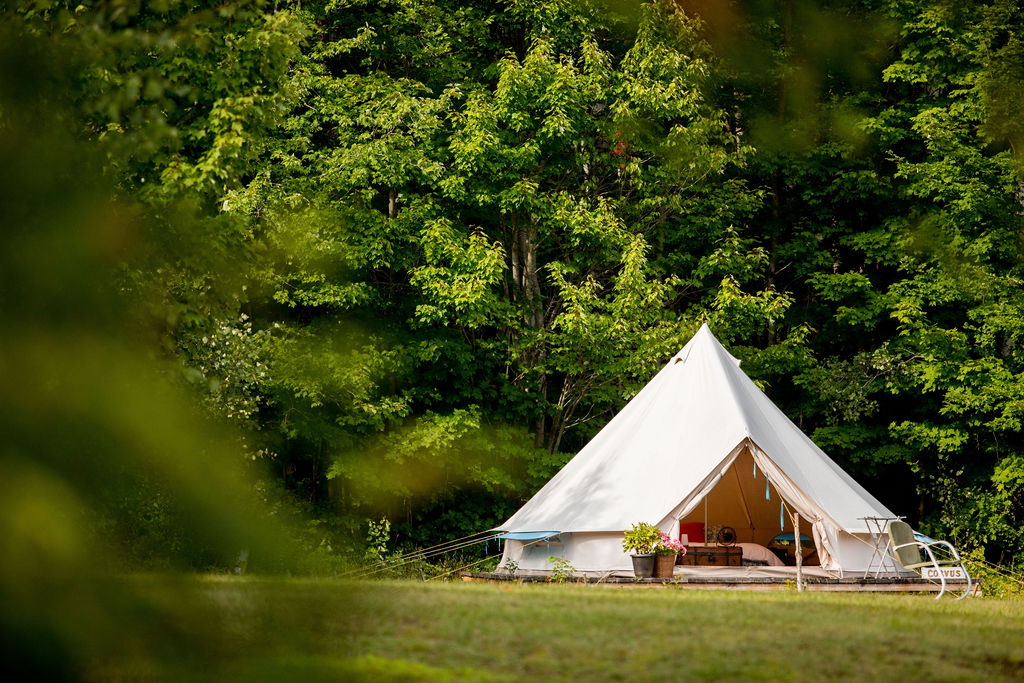 Credit: Hub North | Tipi Glamping in New Hampshire