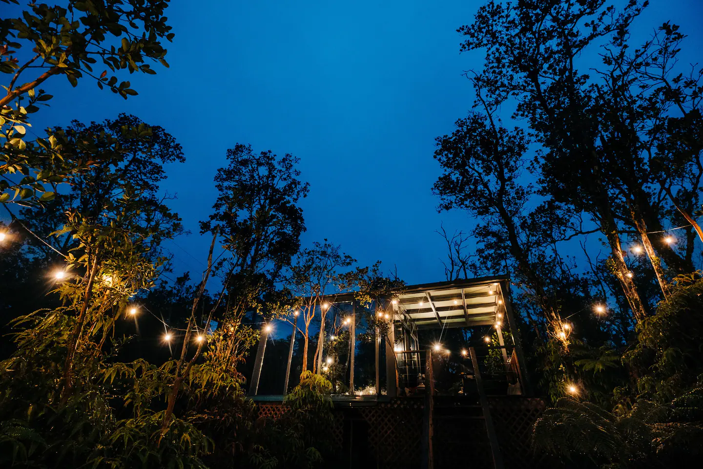 Glamping Location at Night