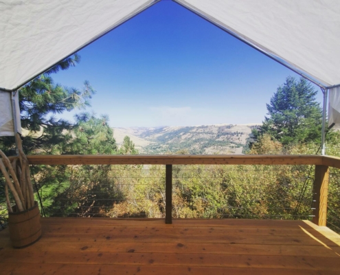 Mountain views from the tent