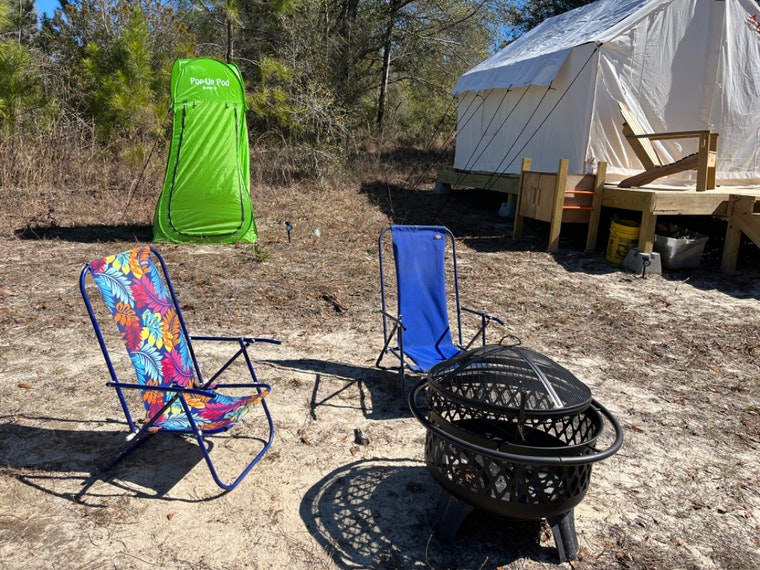 Canvas tent in Alabama
