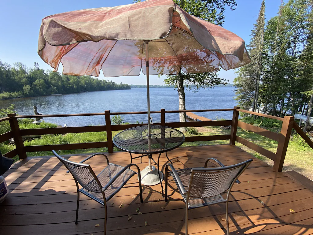 Cabin with lake views