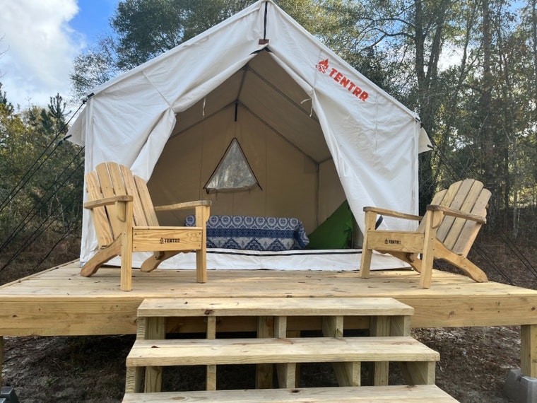 Canvas tent in Alabama