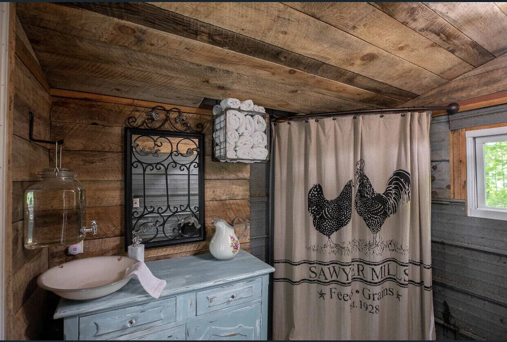 Inside a tiny home bathroom