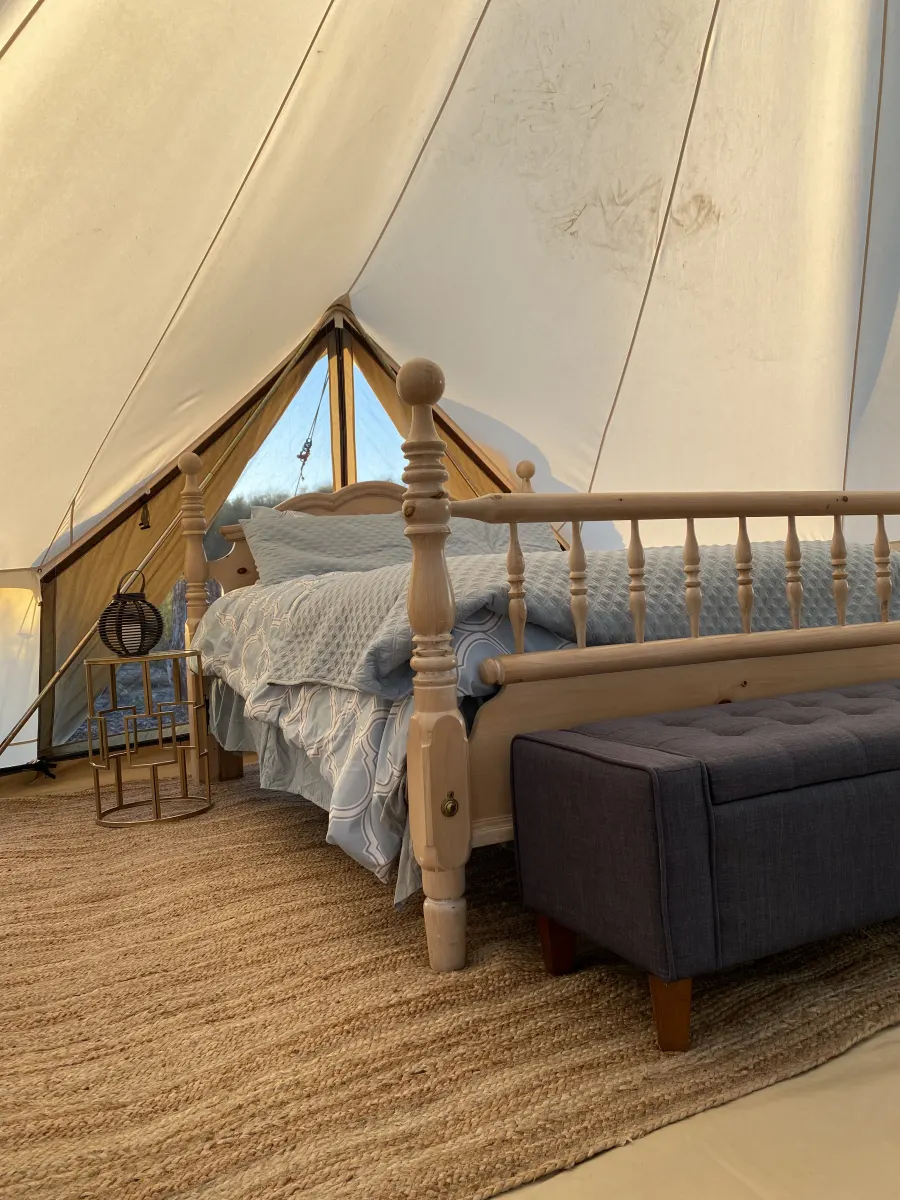 Inside a Glamping Tent in Indiana