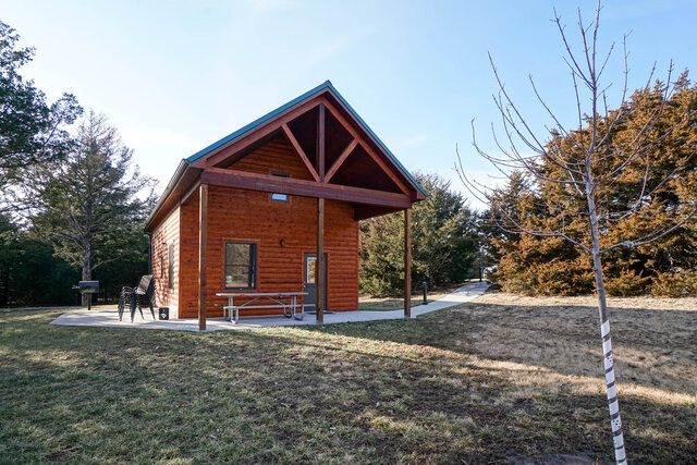 Credit: Aircorns Resort | Outside a Kansas Glamping Cabin