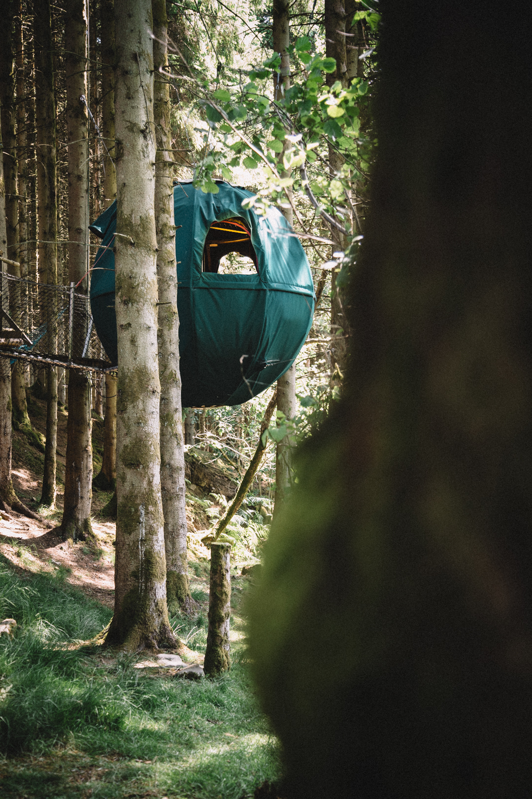 floating glamping tent in Wales