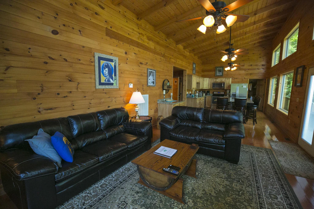 Wooden cabin interior