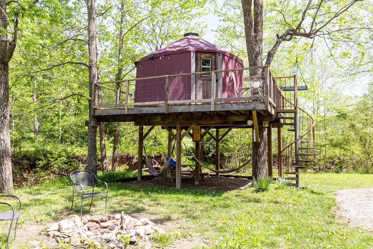 Yurt on stilts