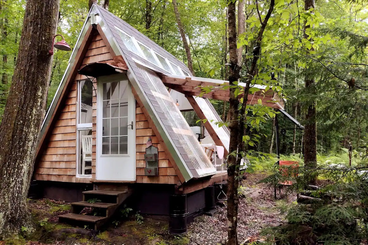 A-Frame glamping in the Berkshires