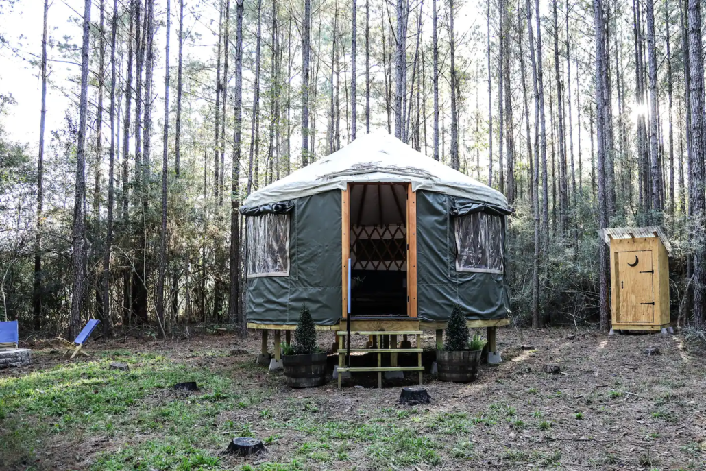 Beautiful Off-Grid Yurt Glamping in Louisiana