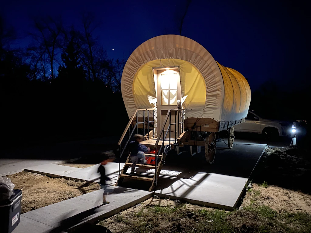 Conestoga Glamping Wagon with Patio