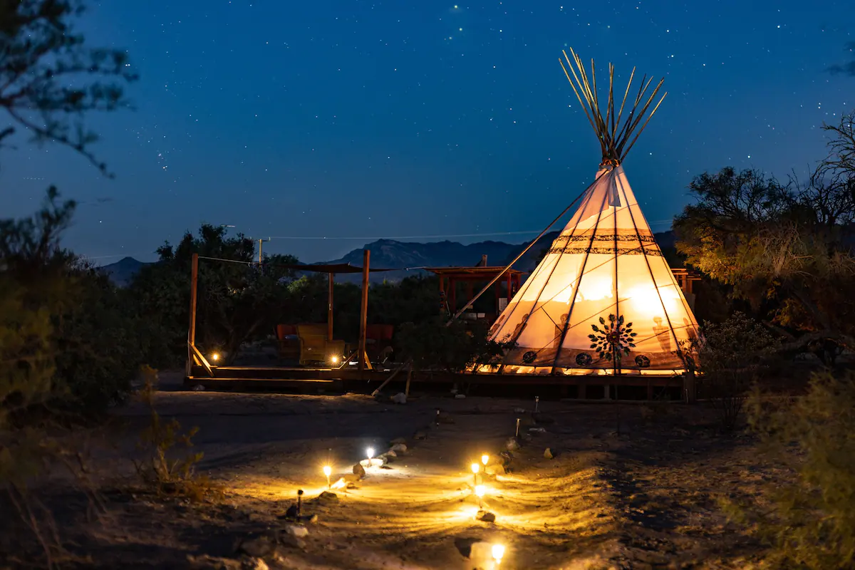 Eagle Feather Tipi in the Mojave